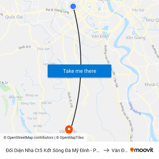 Đối Diện Nhà Ct5 Kđt Sông Đà Mỹ Đình - Phạm Hùng to Vân Đình map