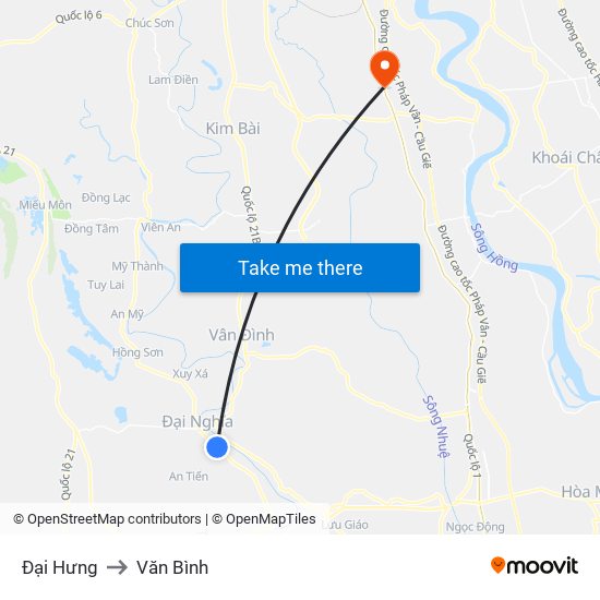Đại Hưng to Văn Bình map