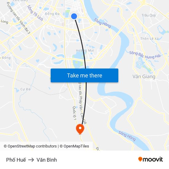 Phố Huế to Văn Bình map