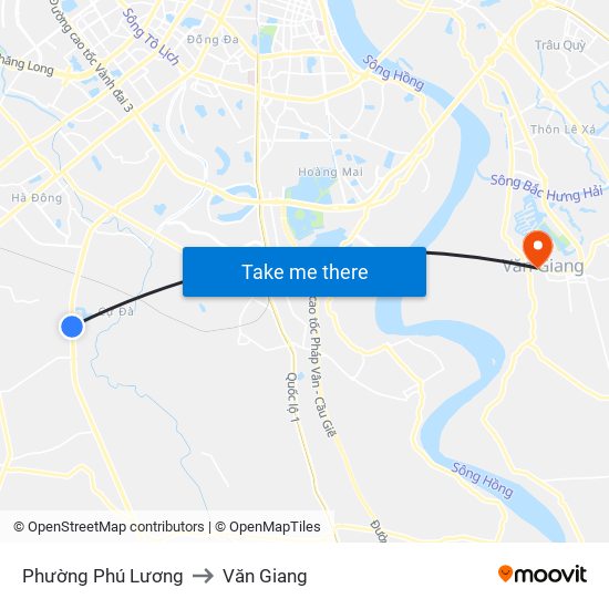 Phường Phú Lương to Văn Giang map