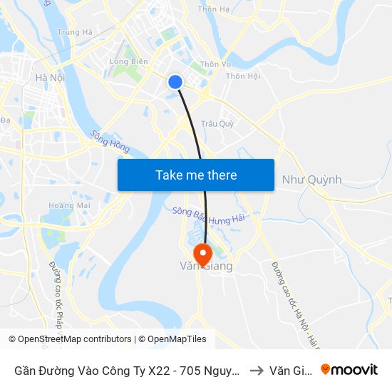 Gần Đường Vào Công Ty X22 - 705 Nguyễn Văn Linh to Văn Giang map