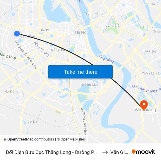 Đối Diện Bưu Cục Thăng Long - Đường Phạm Hùng to Văn Giang map