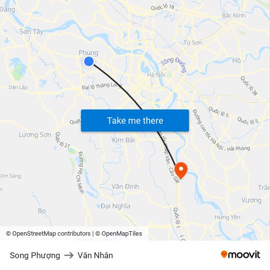 Song Phượng to Văn Nhân map