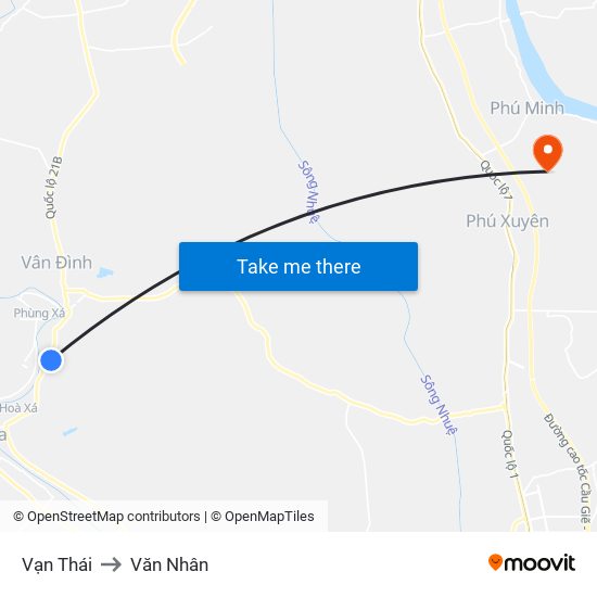 Vạn Thái to Văn Nhân map