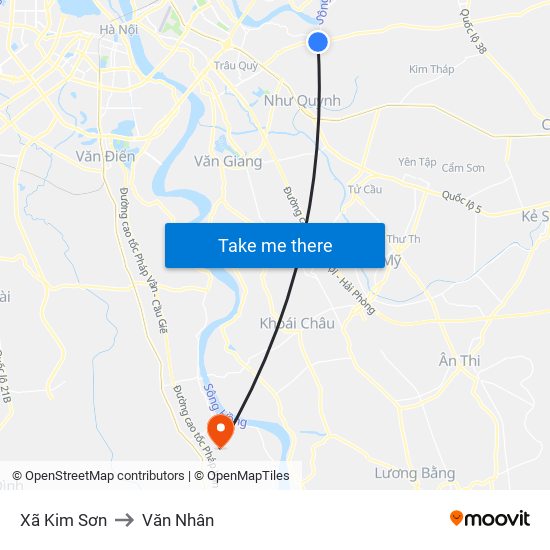 Xã Kim Sơn to Văn Nhân map