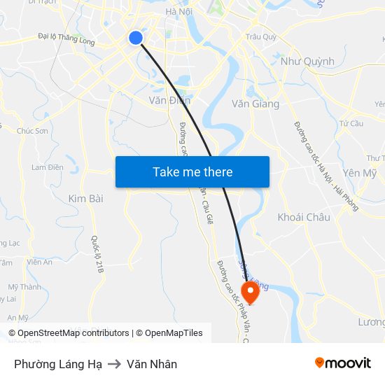 Phường Láng Hạ to Văn Nhân map