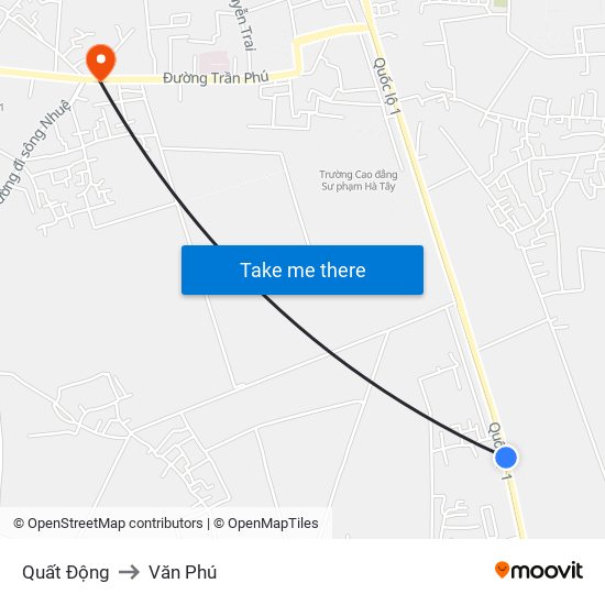 Quất Động to Văn Phú map