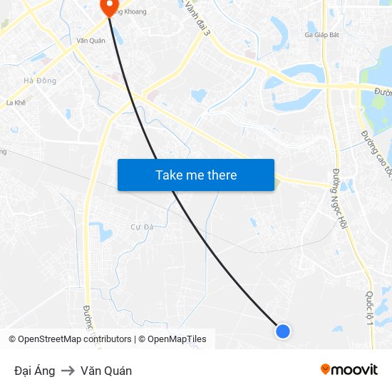 Đại Áng to Văn Quán map