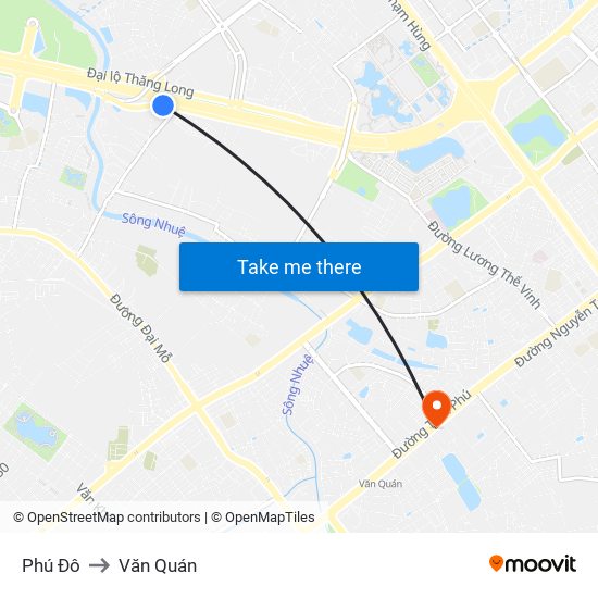 Phú Đô to Văn Quán map