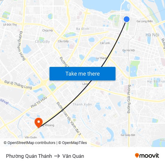 Phường Quán Thánh to Văn Quán map