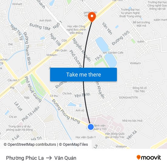 Phường Phúc La to Văn Quán map