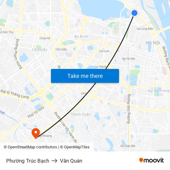 Phường Trúc Bạch to Văn Quán map