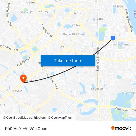 Phố Huế to Văn Quán map