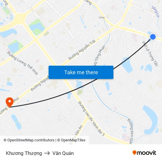 Khương Thượng to Văn Quán map