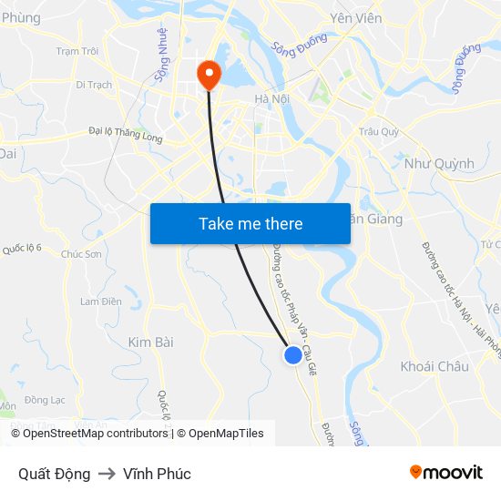 Quất Động to Vĩnh Phúc map