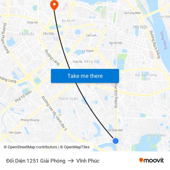 Đối Diện 1251 Giải Phóng to Vĩnh Phúc map