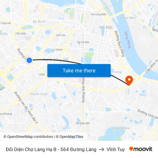 Đối Diện Chợ Láng Hạ B - 564 Đường Láng to Vĩnh Tuy map