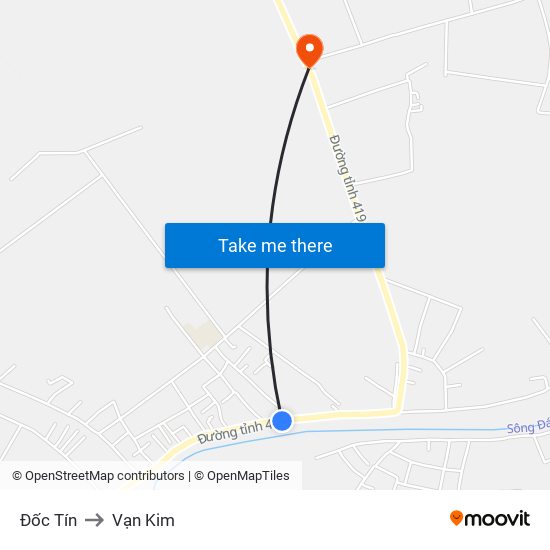 Đốc Tín to Vạn Kim map