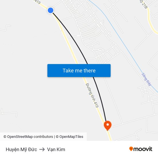 Huyện Mỹ Đức to Vạn Kim map