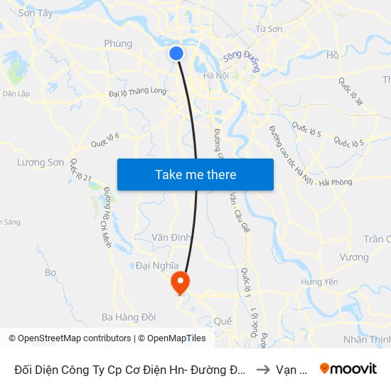 Đối Diện Công Ty Cp Cơ Điện Hn- Đường Đức Thắng to Vạn Kim map