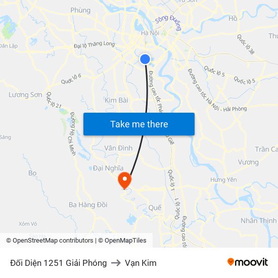 Đối Diện 1251 Giải Phóng to Vạn Kim map