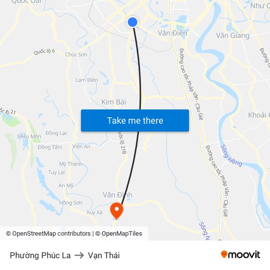 Phường Phúc La to Vạn Thái map