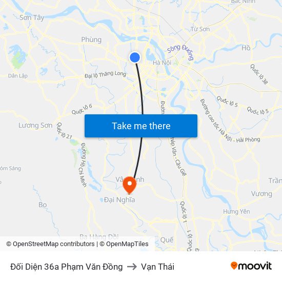 Đối Diện 36a Phạm Văn Đồng to Vạn Thái map