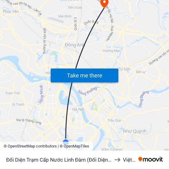 Đối Diện Trạm Cấp Nước Linh Đàm (Đối Diện Chung Cư Hh1c) - Nguyễn Hữu Thọ to Việt Long map