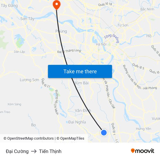 Đại Cường to Tiến Thịnh map