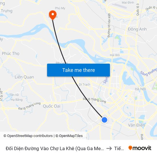 Đối Diện Đường Vào Chợ La Khê (Qua Ga Metro La Khê) - 405 Quang Trung (Hà Đông) to Tiến Thịnh map