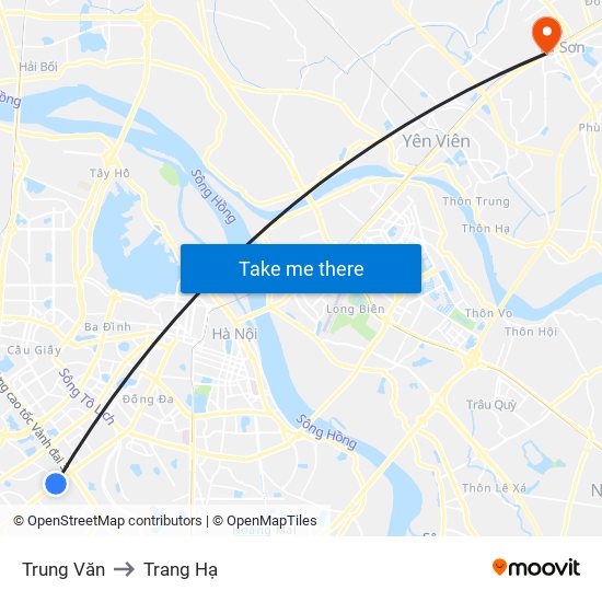 Trung Văn to Trang Hạ map