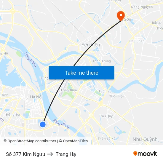 Số 377 Kim Ngưu to Trang Hạ map