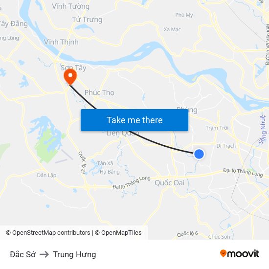 Đắc Sở to Trung Hưng map