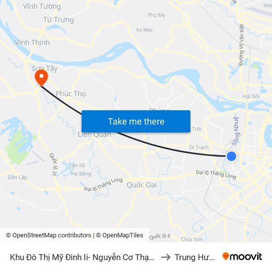 Khu Đô Thị Mỹ Đình Ii- Nguyễn Cơ Thạch to Trung Hưng map