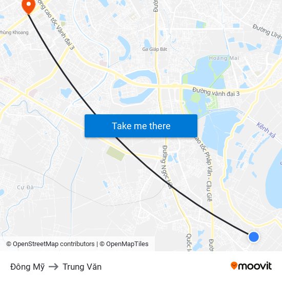 Đông Mỹ to Trung Văn map