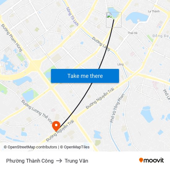 Phường Thành Công to Trung Văn map