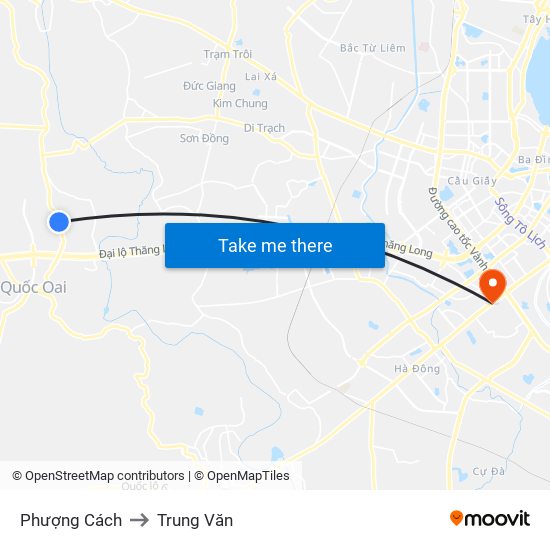 Phượng Cách to Trung Văn map