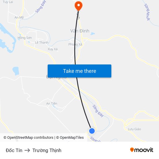 Đốc Tín to Trường Thịnh map