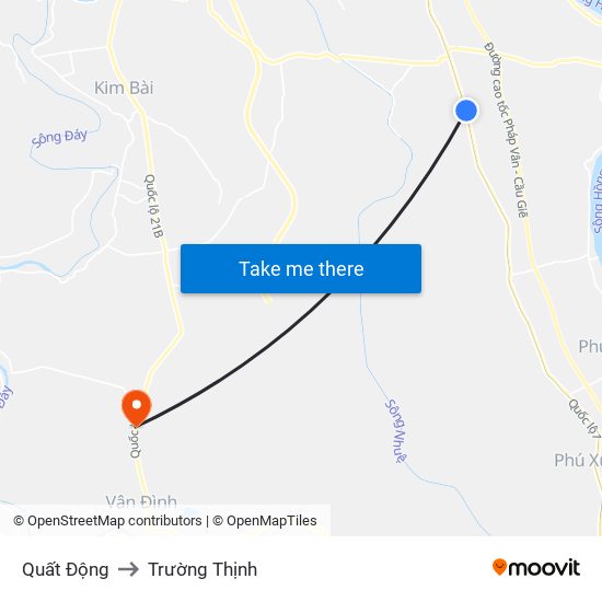 Quất Động to Trường Thịnh map