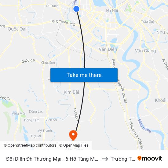 Đối Diện Đh Thương Mại - 6 Hồ Tùng Mậu (Cột Sau) to Trường Thịnh map