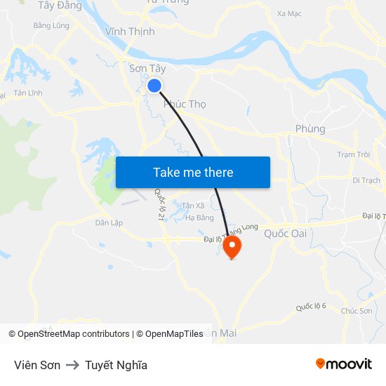 Viên Sơn to Tuyết Nghĩa map