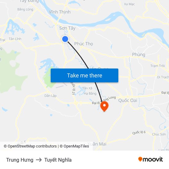 Trung Hưng to Tuyết Nghĩa map