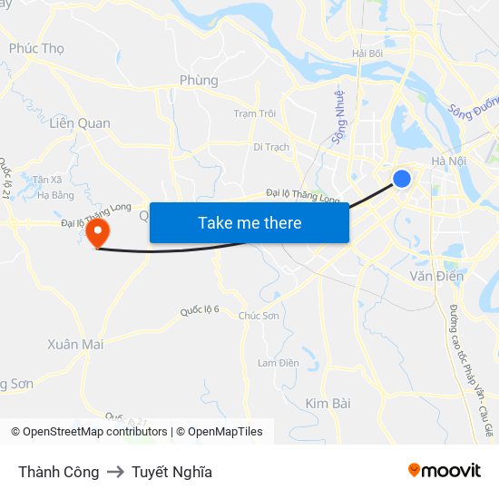 Thành Công to Tuyết Nghĩa map