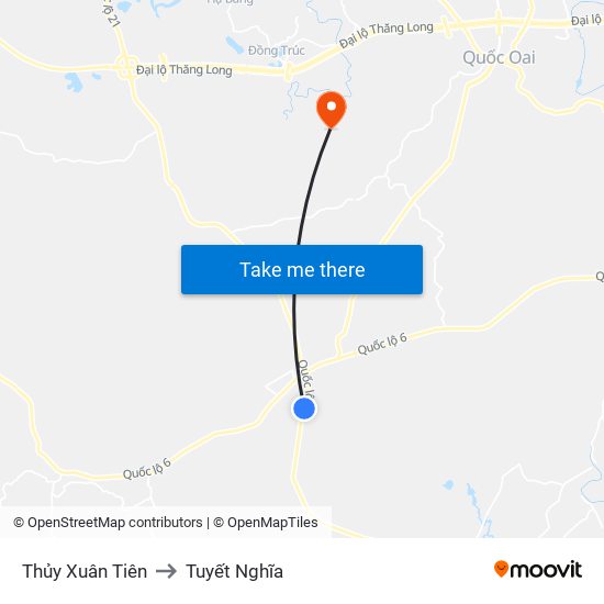 Thủy Xuân Tiên to Tuyết Nghĩa map