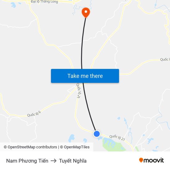 Nam Phương Tiến to Tuyết Nghĩa map