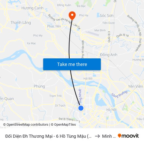 Đối Diện Đh Thương Mại - 6 Hồ Tùng Mậu (Cột Sau) to Minh Trí map