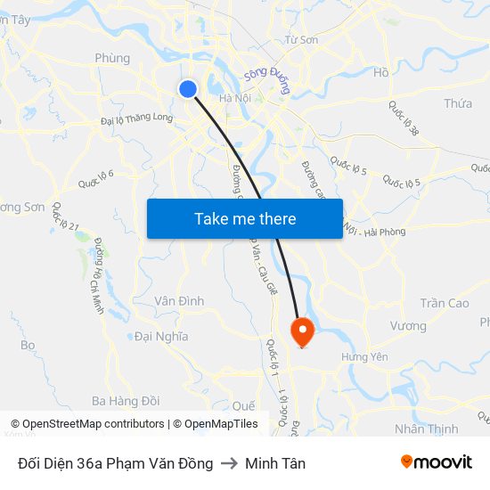 Chung Cư Greenstars- Phạm Văn Đồng to Minh Tân map