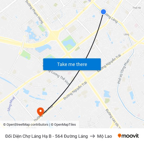 Đối Diện Chợ Láng Hạ B - 564 Đường Láng to Mộ Lao map