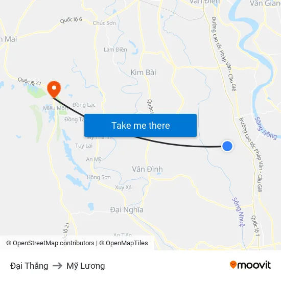 Đại Thắng to Mỹ Lương map