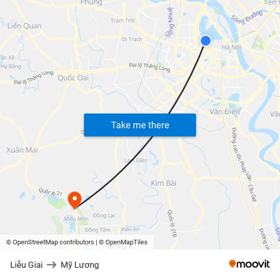 Liễu Giai to Mỹ Lương map